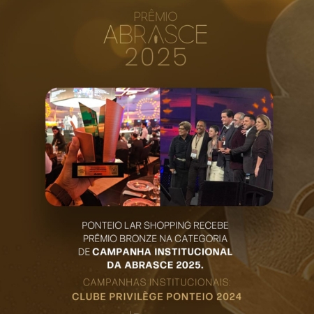 Ponteio é premiado no Prêmio ABRASCE 2025 com o Clube Privilège